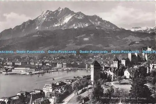 R721725 Luzern Museggturme mit Pilatus Globetrotter G m b H 1954