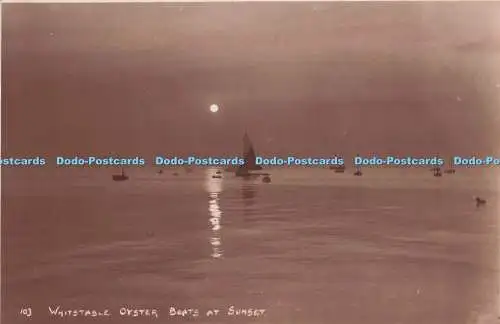 R721862 Whitstable Oyster Boats at Sunset West and Son 1947