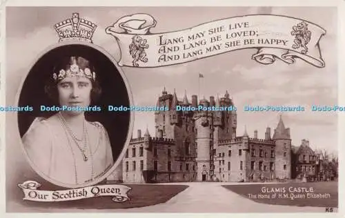 R723972 Glamis Castle The Home of H M Queen Elizabeth Valentine Vandyk RP