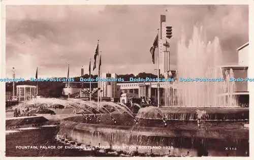 R724181 Scotland Fountain Palace of Engineering Empire Ausstellung Valentine RP