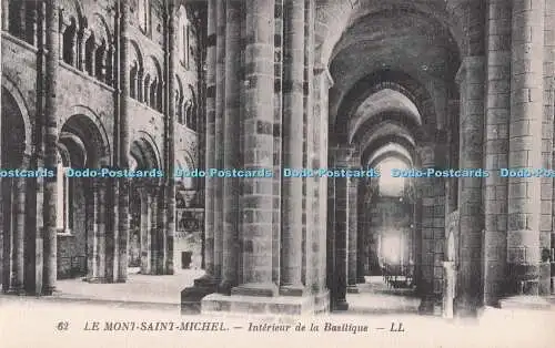 R722986 Le Mont Saint Michel Interieur de la Basilique LL 62 Levy et Neurdein Re