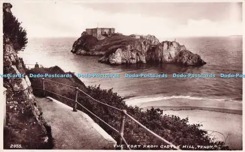 R725076 Tenby The Fort From Castle Hill RP