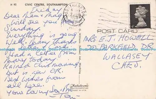 R725570 Southampton Civic Centre C G Williams Worthing Plastichrome von Colourpic