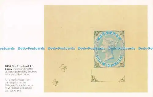 R725925 1856 Die Proofs of 1 Essay National Postal Museum Series 4 5 R M Phillip