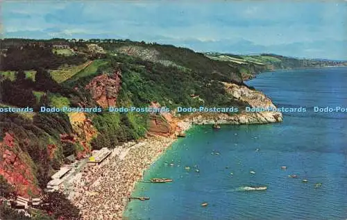 R727001 Oddicombe Beach and Cliffs PM South Devon 1973