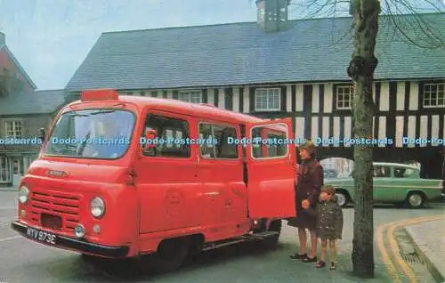 R727015 Powys Llanidloes Postal Mini Bus A Post Office Picture Card