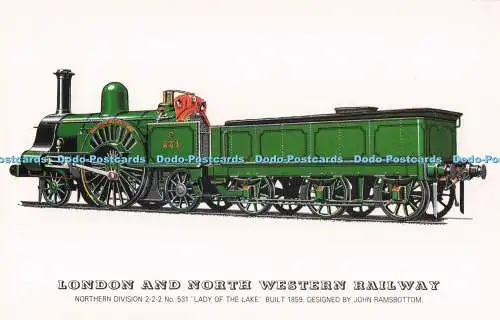 R726072 London and North Western Railway Northern Division 2 2 No 531 Lady of