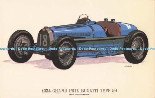 R726084 1934 Grand Prix Bugatti Type 59 Fine Art Prescott Pickup