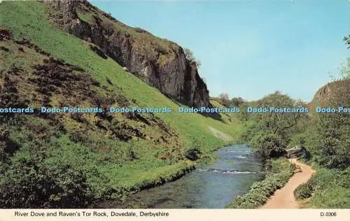 R727060 Derbyshire River Dove and Raven Tor Rock Dovedale E T W Dennis Scarborou