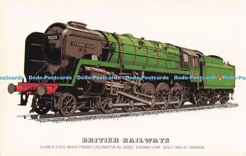 R726116 British Railway Class 9 2 10 0 Heavy Freight Locomotive No 92220 Evening