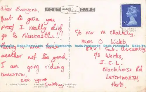 R727096 Newcastle Upon Tyne St Nicholas Cathedral E T W Dennis Scarborough Multi