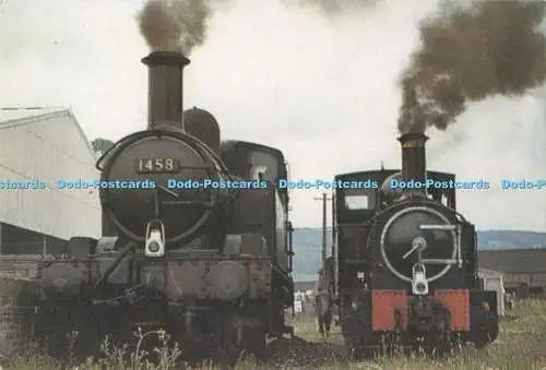 R727105 Ex GWR Lokomotiven Nr 1458 und Nr 822 am Welshpool Exchange Sidings W an