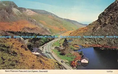 R727210 Gwynedd Nant Francon Pass und Llyn Ogwen E T W Dennis Scarborough