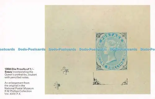 R726295 1856 Die Proofs of 1 Essay National Postal Museum R M Phillips Collection