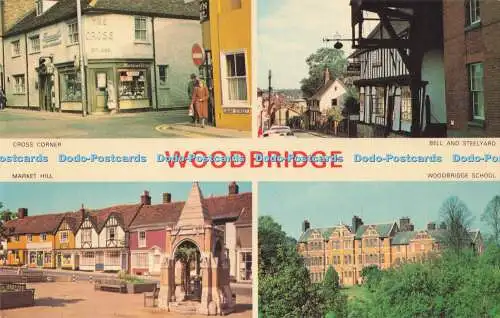 R726387 Woodbridge Cross Corner F W Pawsey Ipswich Eine künstlerische Karte Mehrfachansicht