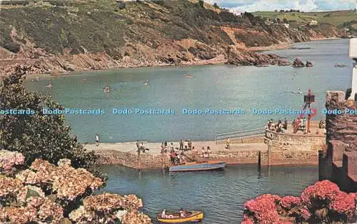 R726495 Looe Banjo Pier and Coast Plastichrome von Colourpicture Norwich Norfolk