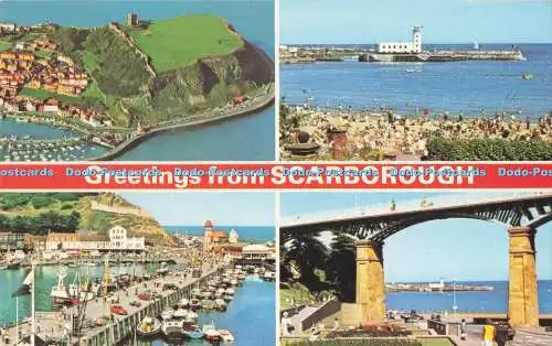 R726652 Grüße aus Scarborough The Castle The Harbour E T W Dennis Multi Vie