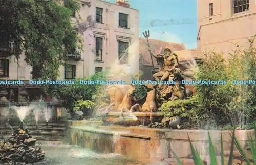 R727714 Cheltenham The Neptune Fountain Photo Precision Colourmaster Internation