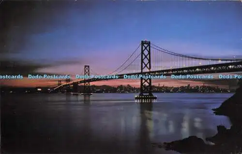 R726774 Bay Bridge at Night E F Clements Mike Roberts 1971