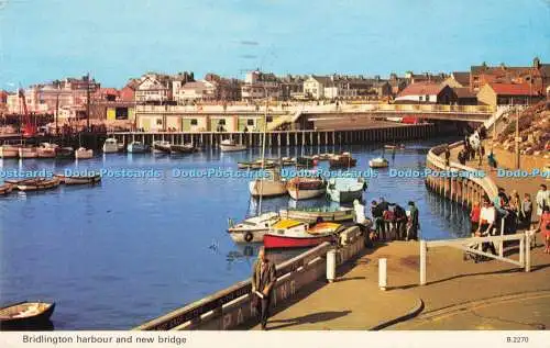 R726824 Bridlington Harbour and New Bridge E T W Dennis Scarborough 1970