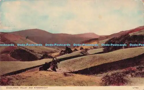 R727963 Woodlands Valley und Kinderscout The Photochrom Tunbridge Wells Kent