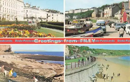 R728041 Grüße von Filey The Beach Coble Landing E T W Dennis Scarborough Mu