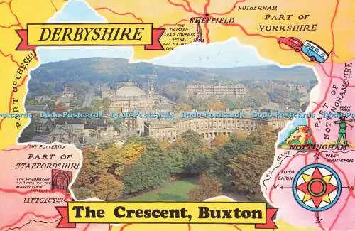 R728057 Derbyshire The Crescent Buxton Photo Precision Colourmaster Internationa