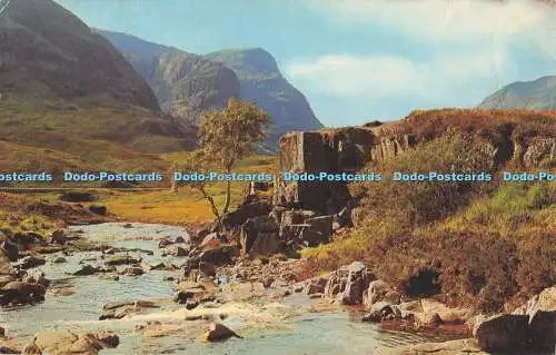 R728073 Glen Coe The River Coe and Three Sisters