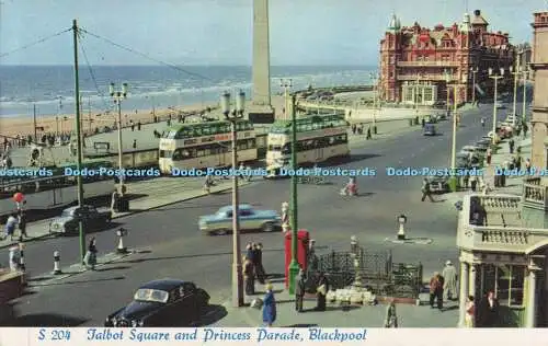 R728102 Blackpool Talbot Square and Princess Parade D H Greaves Scarborough