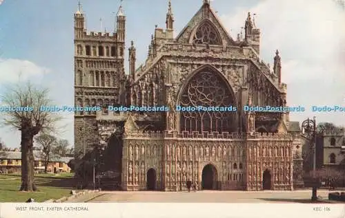 R728106 Exeter Cathedral West Front Jarrold Norwich England PM Weston Super Mare