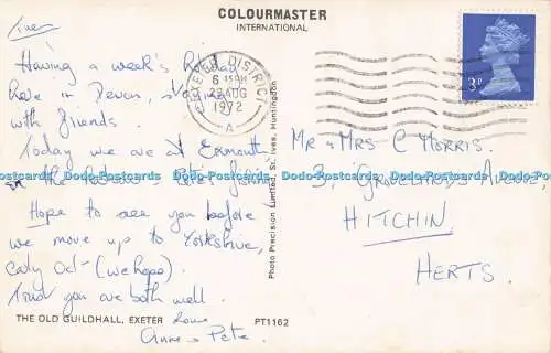 R728124 Exeter The Old Guildhall Photo Precision Colourmaster International 1972