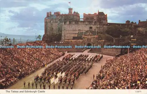 R728210 The Tattoo and Edinburgh Castle E T W Dennis Scarborough