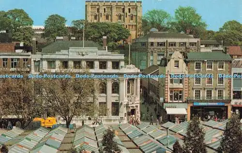 R728241 Norwich The Market Place and Castle Photo Precision Colourmaster Interna