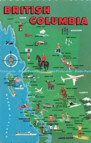 R728440 British Columbia The map Dexter Color Canada