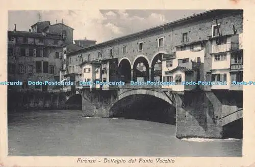 R724999 Firenze Dettaglio del Ponte Vecchio Brunner Como 1922