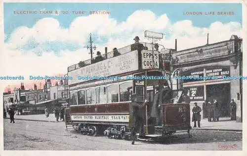 R724804 Elektrische Straßenbahn und 2D U-Bahn-Station London Life Serie D und D G 1905