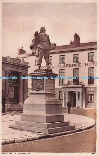 R724589 Bridgwater Blake Statue Postkarte