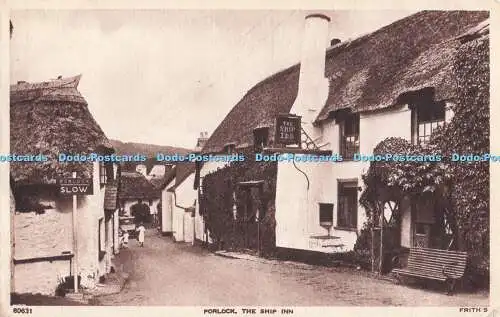 R722430 Porlock The Ship Inn Frith Reigate PM Minehead Somerset 1947