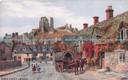 R724580 Corfe Castle and Village J Salmon Sevenoaks England A R Quinton