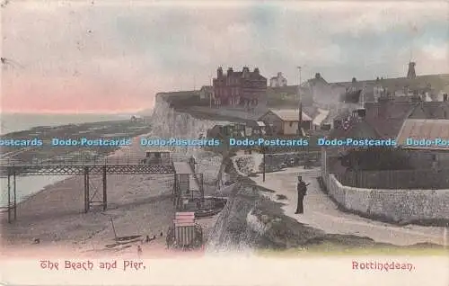 R722394 Rottingdean The Beach and Pier The Mezzotint Brighton 1905