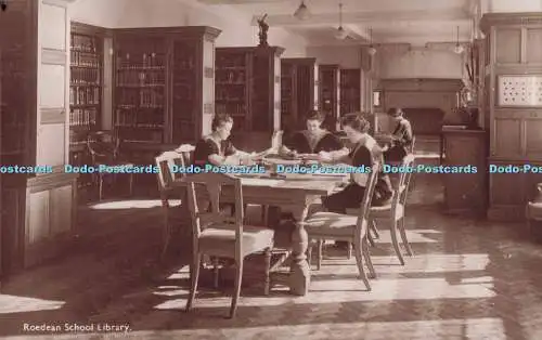 R722013 Roedean School Library Vintage photo