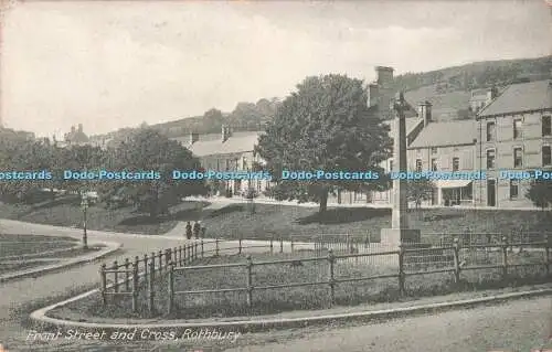 R722155 Rothbury Front Street and Cross G H Grey 1915