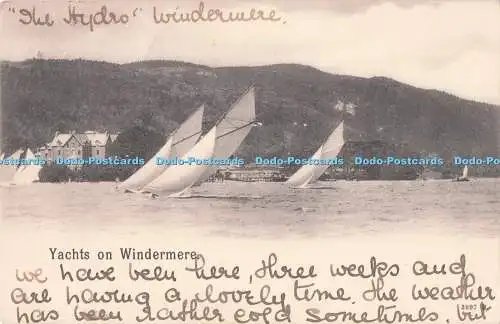 R730548 Yachten auf Windermere Peacock 1903