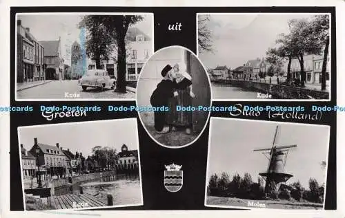 R728534 Groeten uit Sluis Holland Kade Molen Van Leer RP Multi View