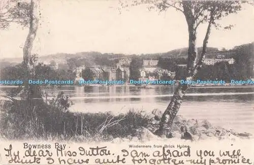 R730566 Bowness Bay Windermere von Brick Holme Peacock PM Windermere 1903