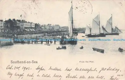 R730576 Southend on Sea From the Pier Peacock 1902