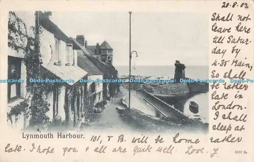 R730577 Lynmouth Harbour Peacock 1902