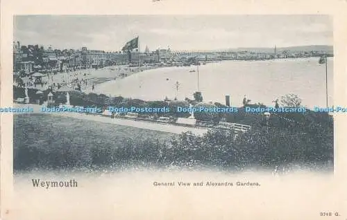 R730584 Weymouth General View and Alexandra Gardens Peacock