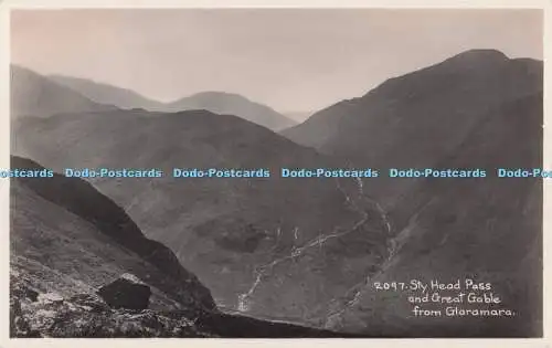 R728671 Sty Head Pass and Great Gable From Glaramara G P Abraham Keswick RP