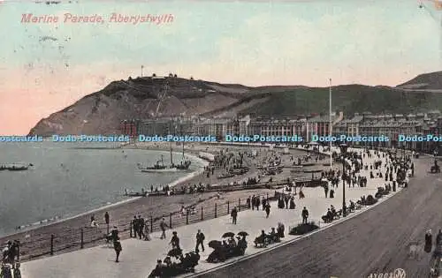 R730742 Aberystwyth Marine Parade Valentine Serie J und J Gibson The Cumbrian N